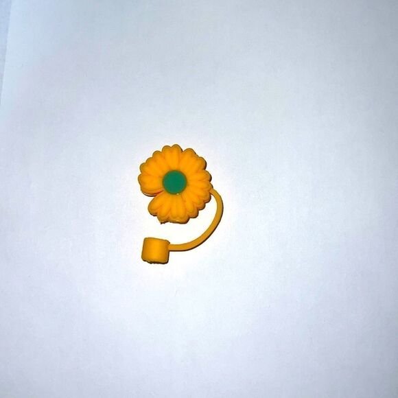 Yellow Flower Straw Cover  - Picture 1 of 2